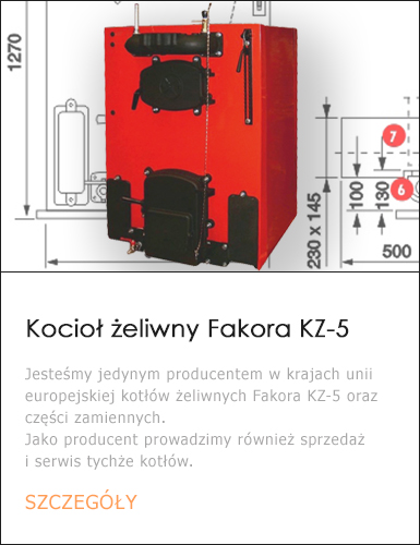 Kocioł KZ-5 Fakora - produkcja sprzedaż serwis